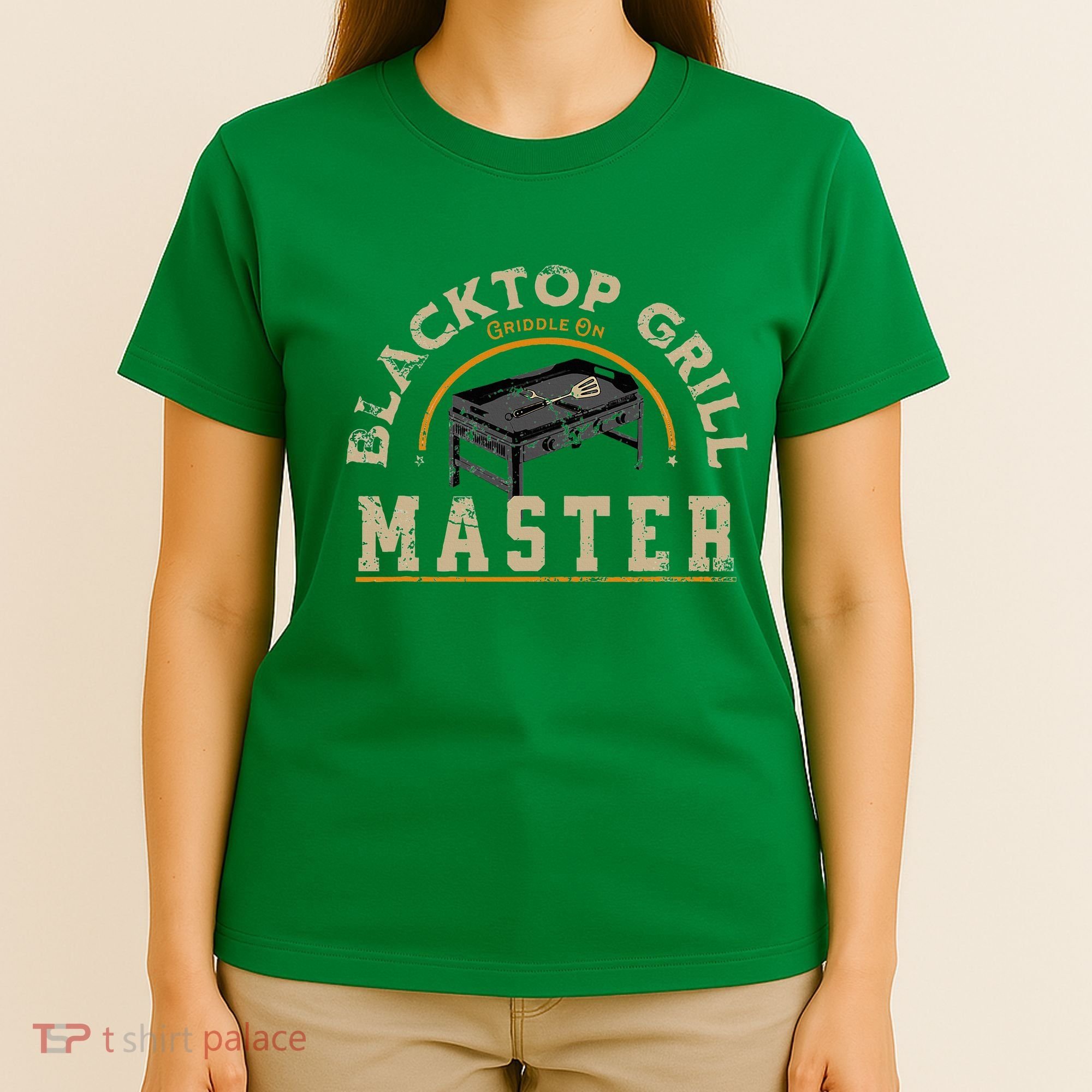 Blacktop Grill Master Griddle Bbq Stone Chef T-Shirt
