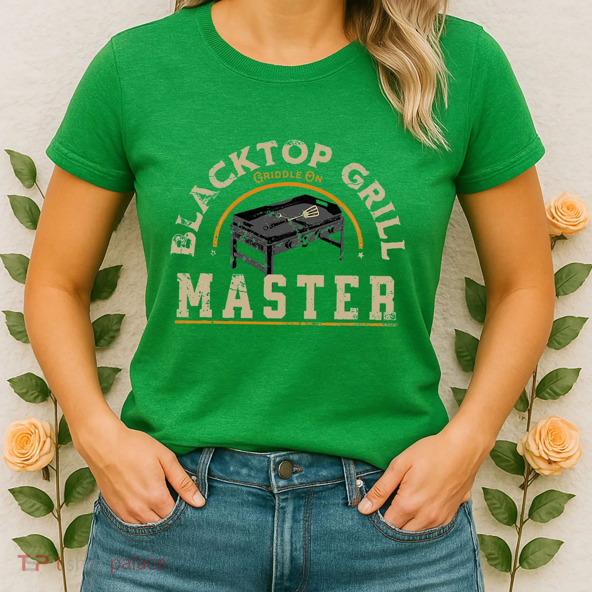 Blacktop Grill Master Griddle Bbq Stone Chef Women's T-Shirt