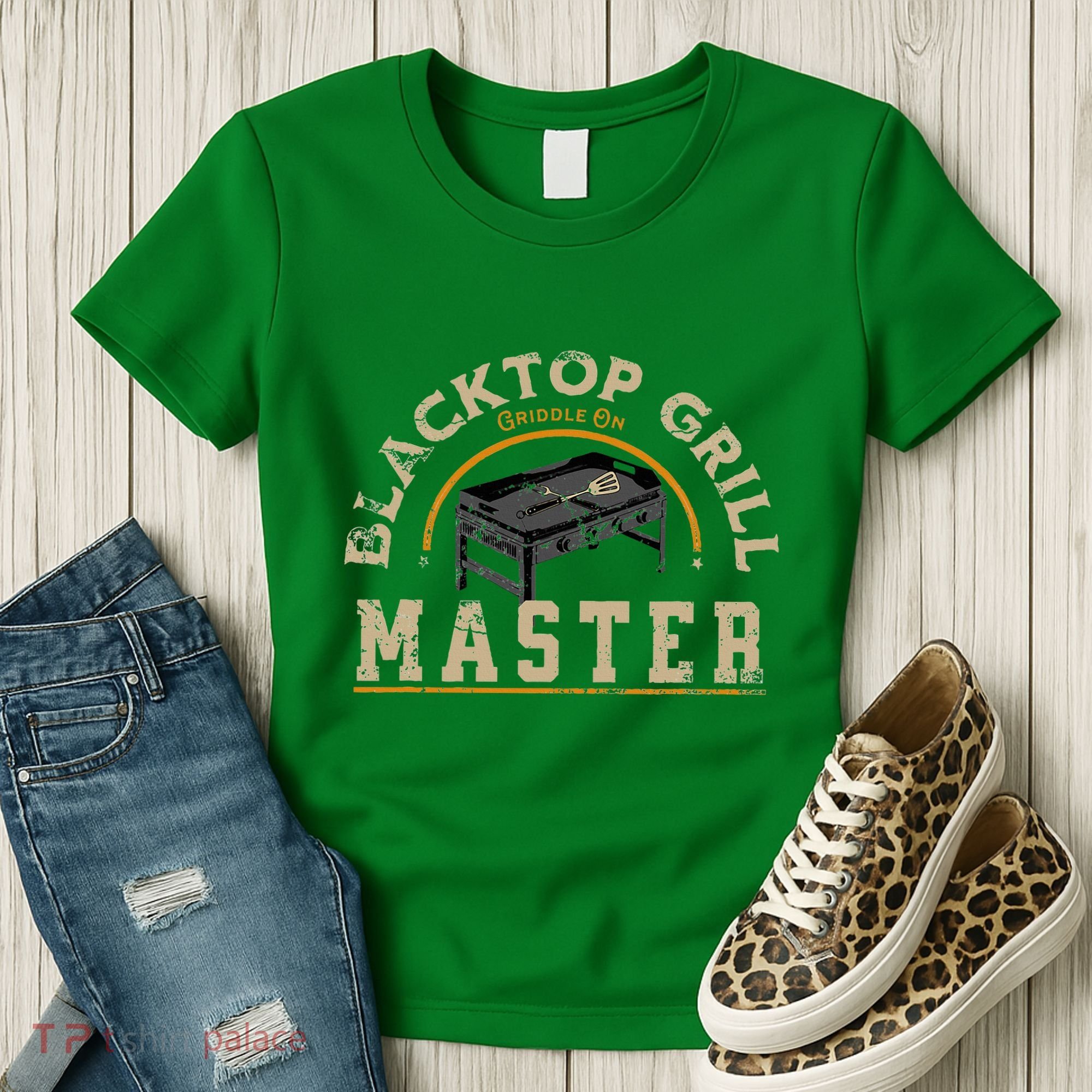 Blacktop Grill Master Griddle Bbq Stone Chef Women's T-Shirt