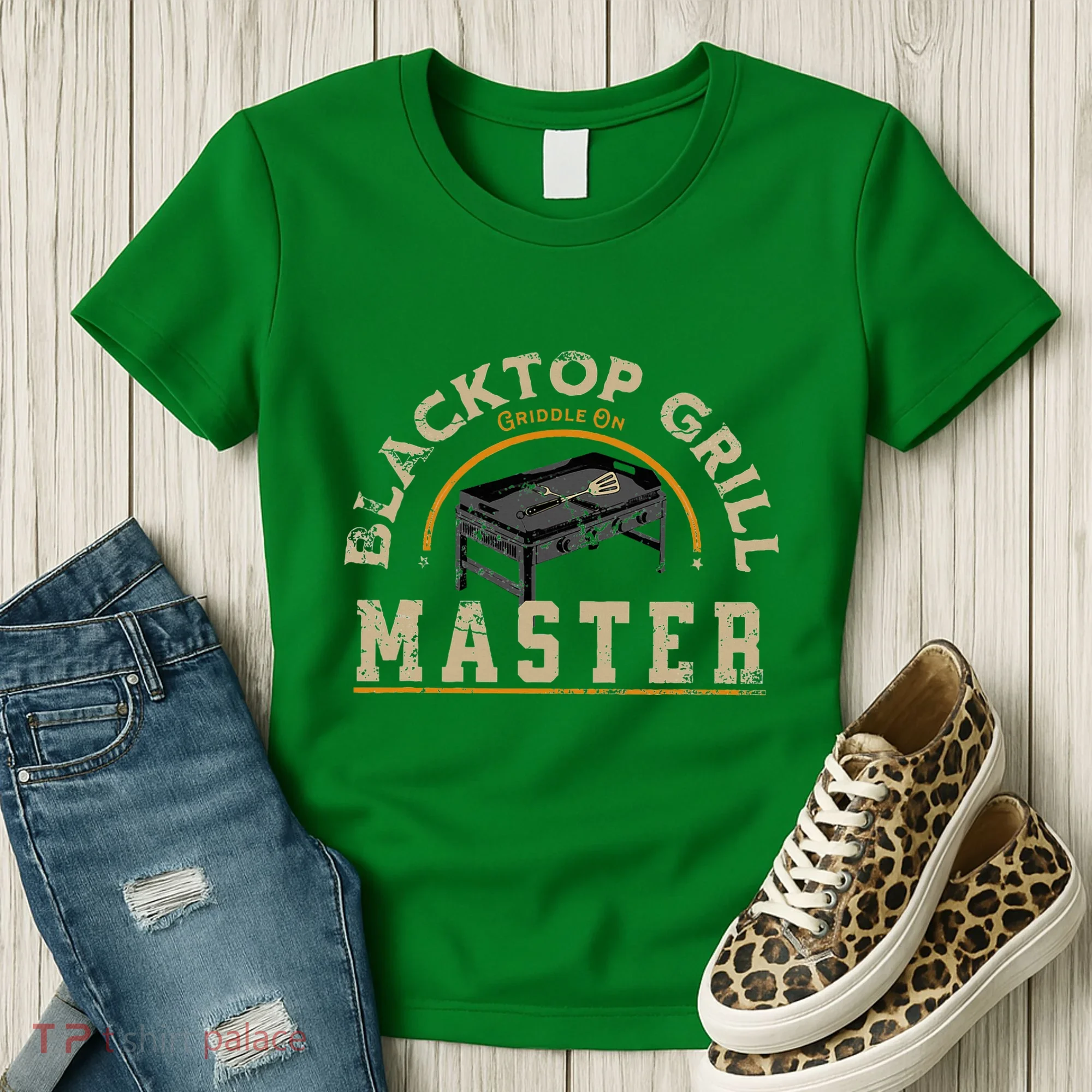 Blacktop Grill Master Griddle Bbq Stone Chef Women's T-Shirt
