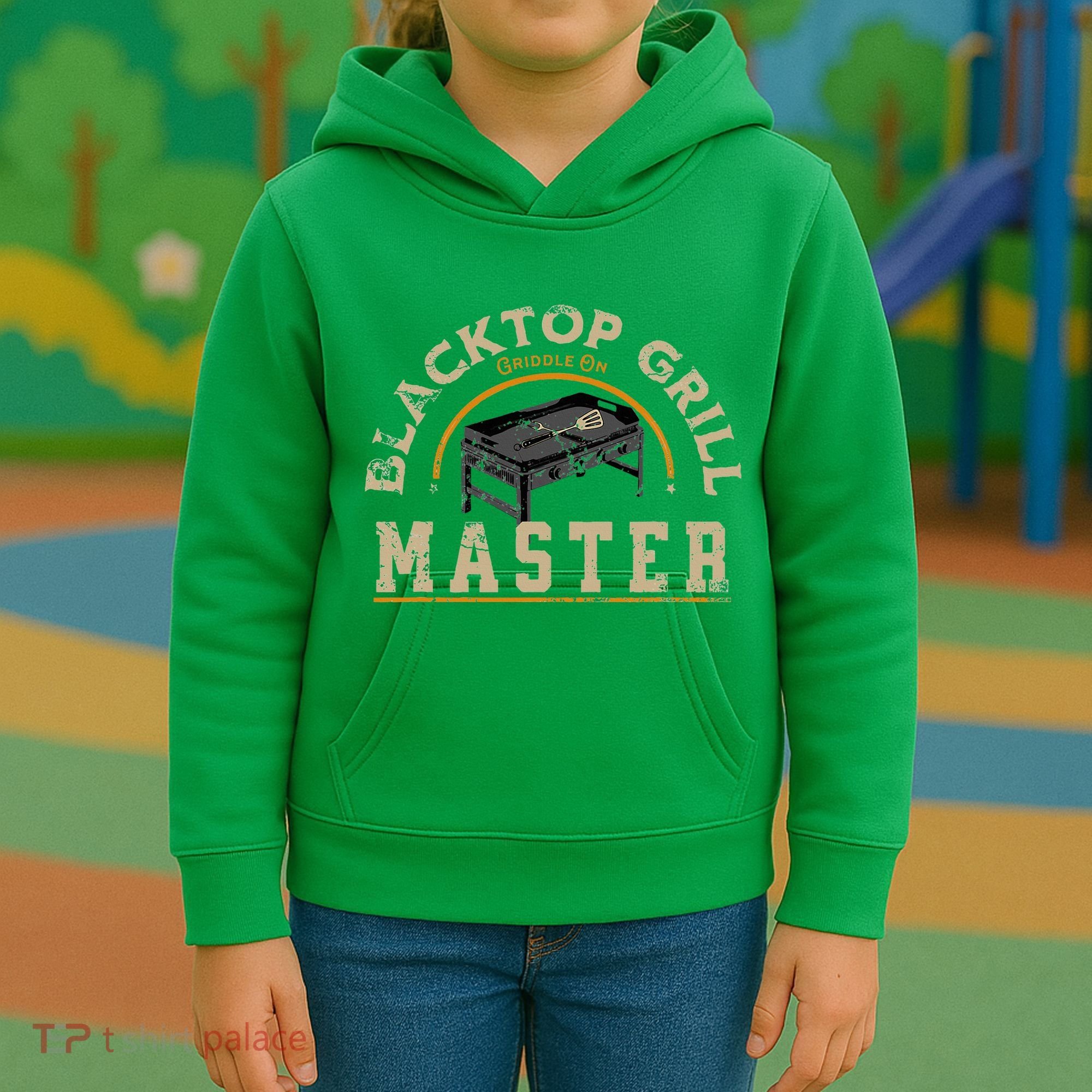 Blacktop Grill Master Griddle Bbq Stone Chef Kids Hoodie