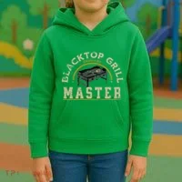 Blacktop Grill Master Griddle Bbq Stone Chef Kids Hoodie thumb 3