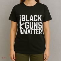 Black Guns Matter Quote Ak 47 Picture T-Shirt thumb 4