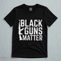 Black Guns Matter Quote Ak 47 Picture T-Shirt thumb 5