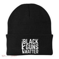 Black Guns Matter Quote Ak 47 Picture Beanie thumb 0