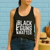 Black Guns Matter Quote Ak 47 Picture Women's Tank Top thumb 2