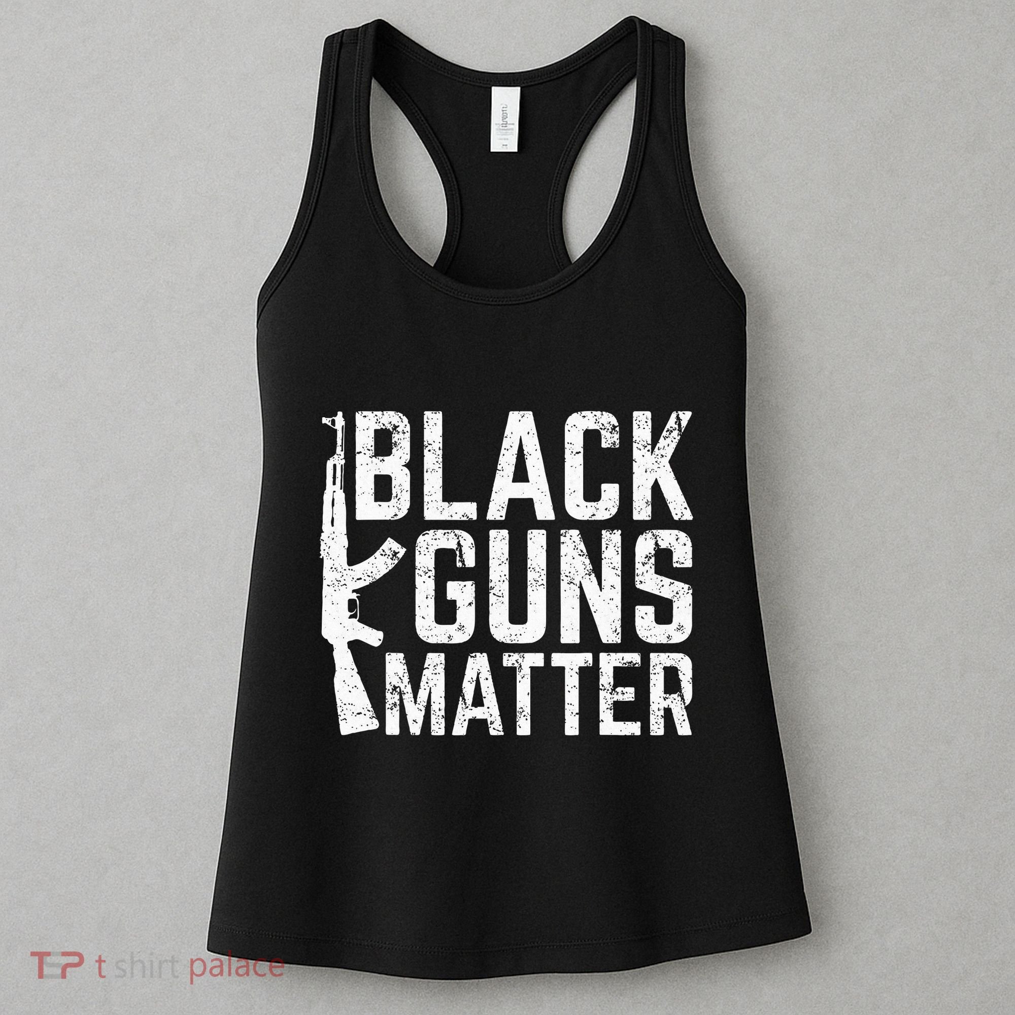 Black Guns Matter Quote Ak 47 Picture Women's Tank Top