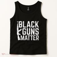 Black Guns Matter Quote Ak 47 Picture Tank Top thumb 2