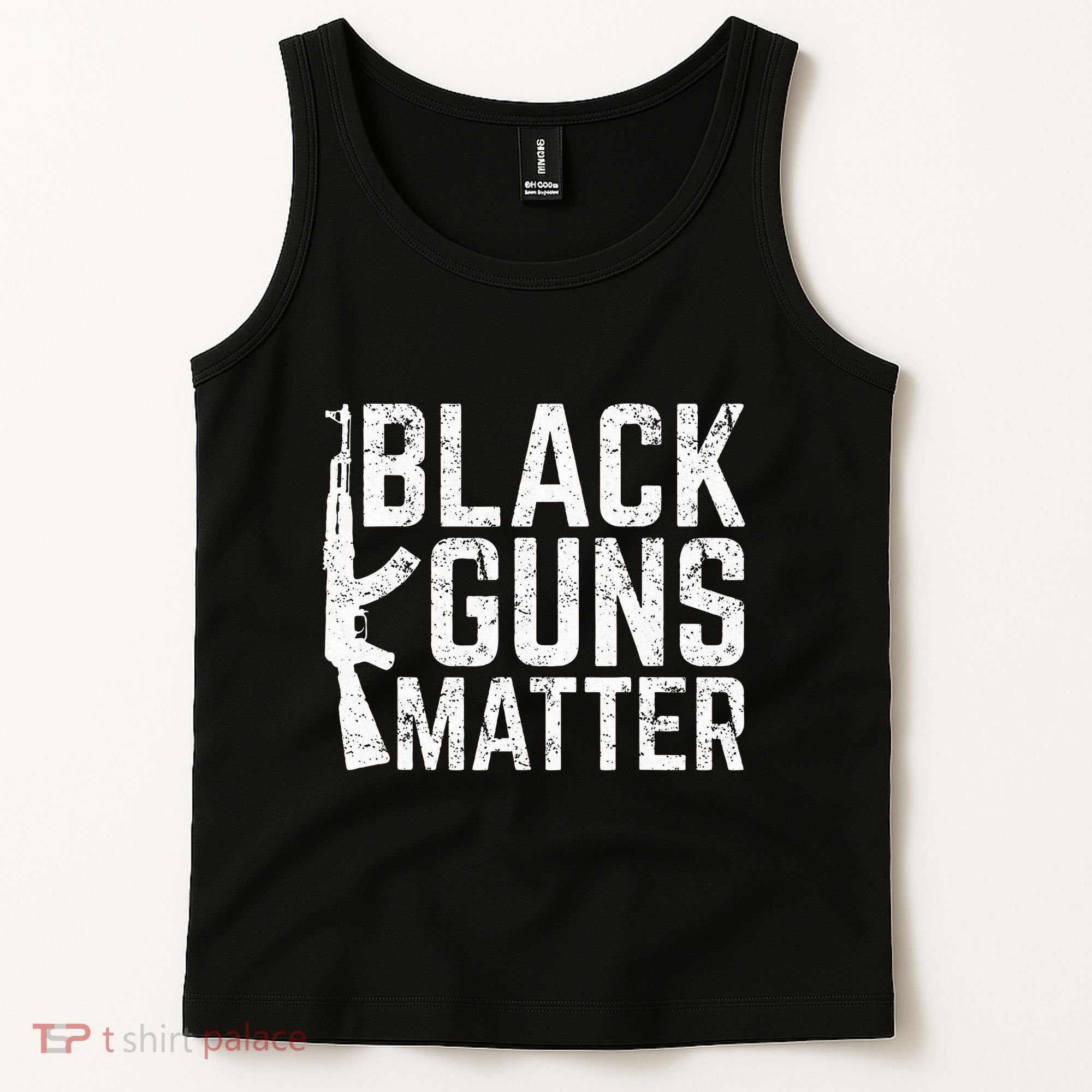 Black Guns Matter Quote Ak 47 Picture Tank Top
