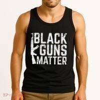 Black Guns Matter Quote Ak 47 Picture Tank Top thumb 3