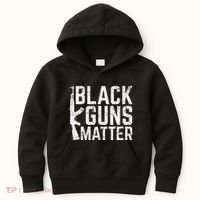Black Guns Matter Quote Ak 47 Picture Kids Hoodie thumb 0