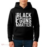 Black Guns Matter Quote Ak 47 Picture Kids Hoodie thumb 4