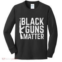 Black Guns Matter Quote Ak 47 Picture Kids Long Sleeve Shirt thumb 0