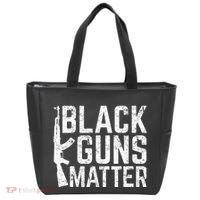 Black Guns Matter Quote Ak 47 Picture Tote Bag thumb 0