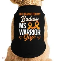 Badass Gigi Multiple Sclerosis Ms Warrior Gift Doggie Tank thumb 0