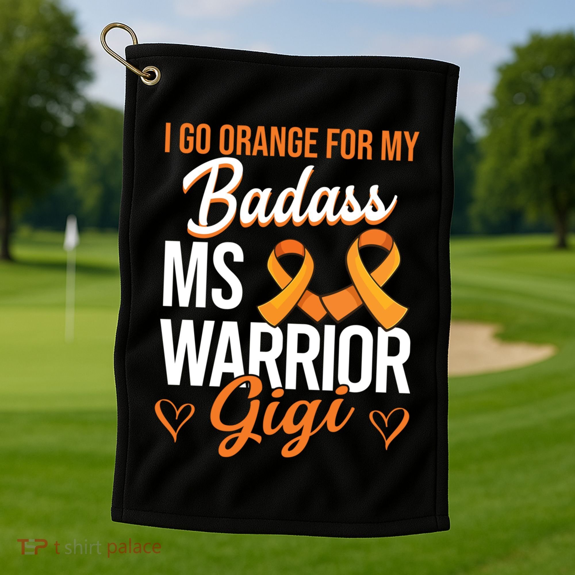 Badass Gigi Multiple Sclerosis Ms Warrior Gift Golf Towel