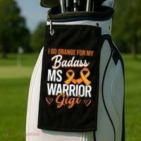 Badass Gigi Multiple Sclerosis Ms Warrior Gift Golf Towel thumb 2