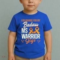 Badass Gigi Multiple Sclerosis Ms Warrior Gift Toddler T-Shirt thumb 2