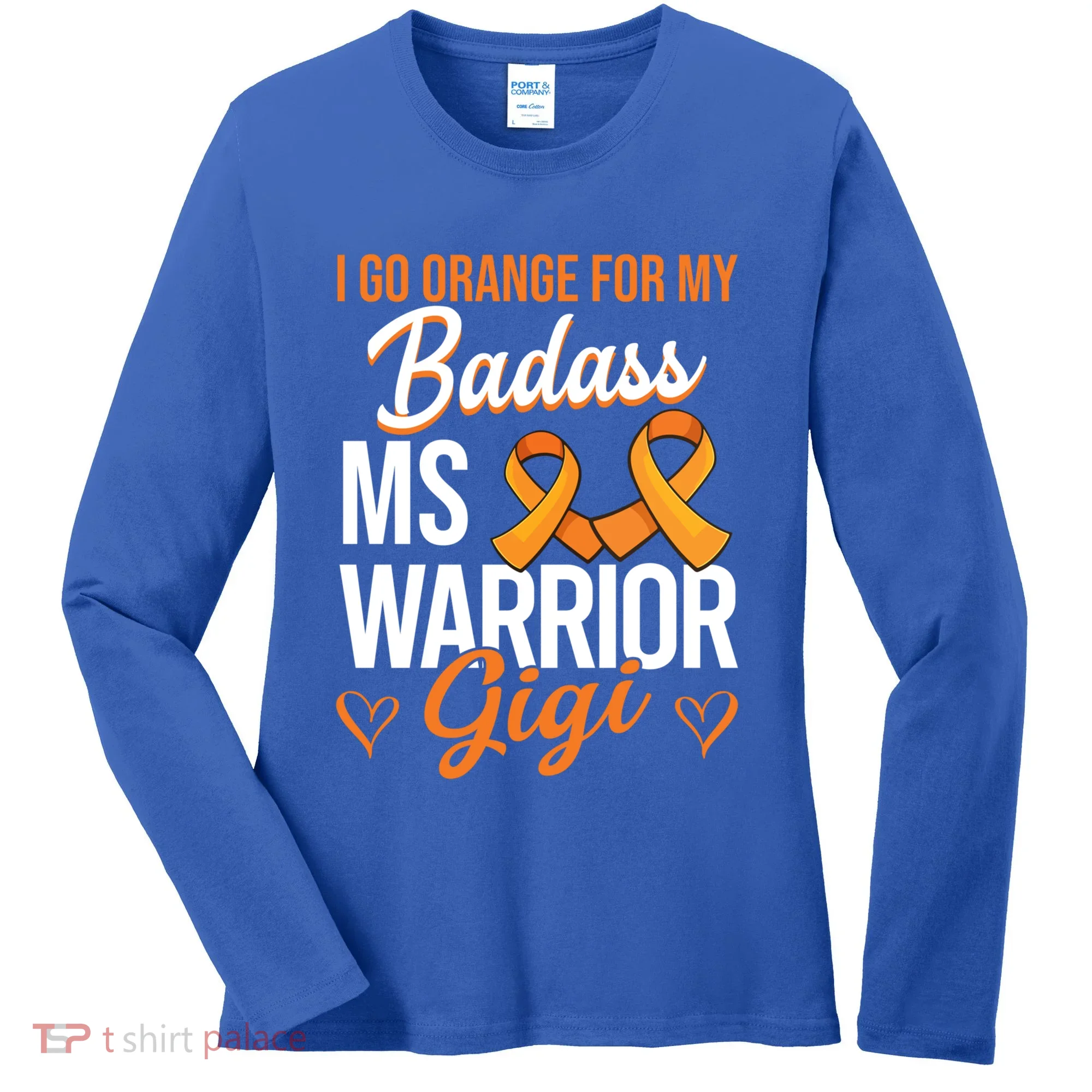 Badass Gigi Multiple Sclerosis Ms Warrior Gift Women's Long Sleeve Shirt