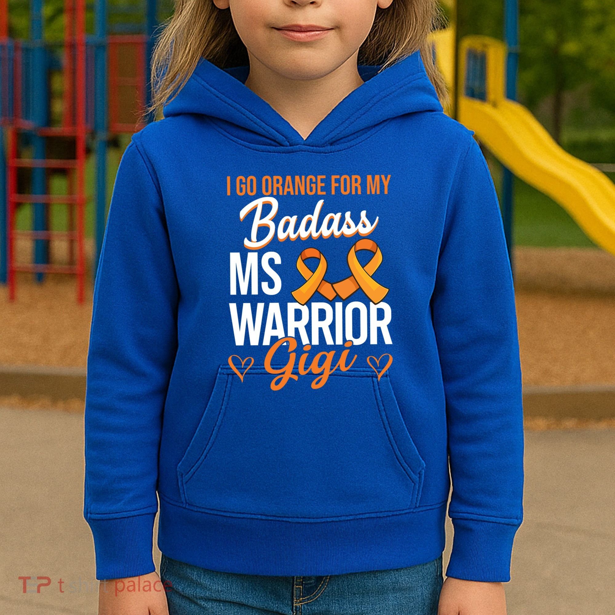 Badass Gigi Multiple Sclerosis Ms Warrior Gift Kids Hoodie