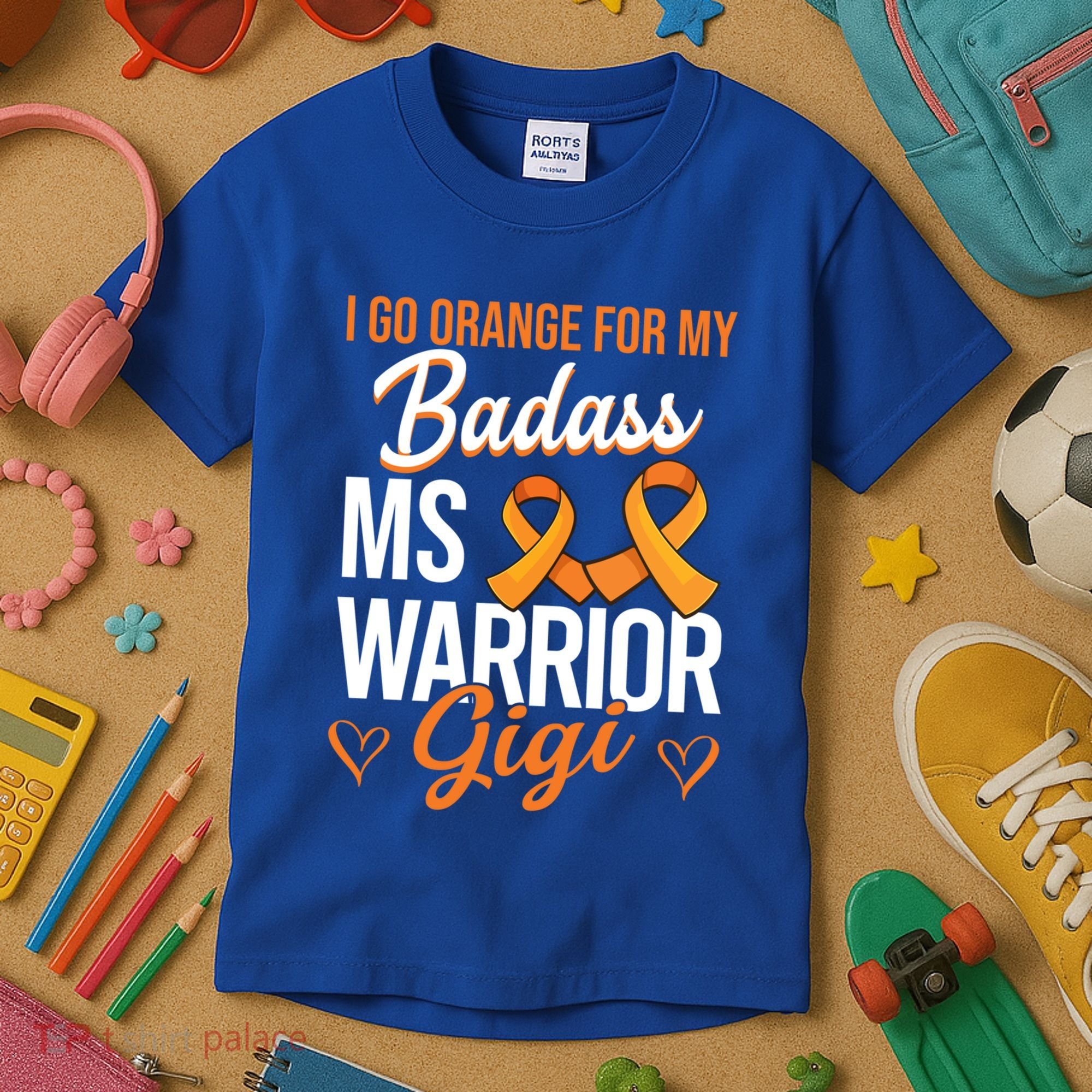 Badass Gigi Multiple Sclerosis Ms Warrior Gift Kids T-Shirt