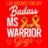 Badass Gigi Multiple Sclerosis Ms Warrior Gift Santa Hat thumb 1
