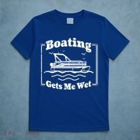 Boating Gets Me Wet Funny Boating Great Gift T-Shirt thumb 5