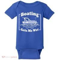 Boating Gets Me Wet Funny Boating Great Gift Baby Bodysuit thumb 0