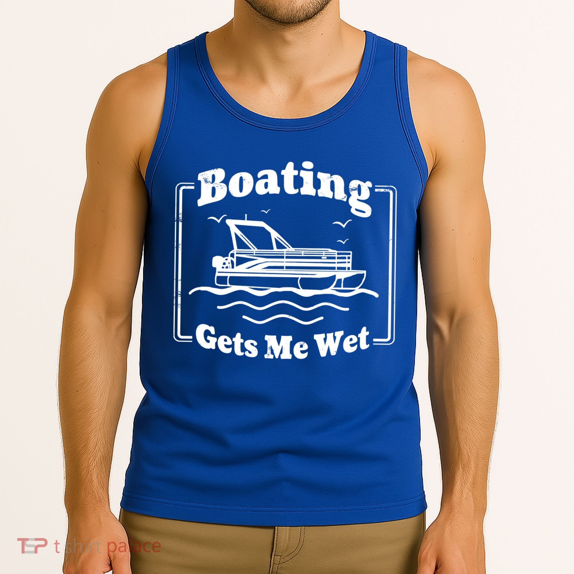 Boating Gets Me Wet Funny Boating Great Gift Tank Top