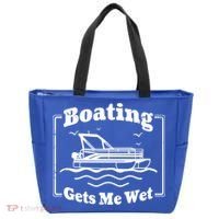 Boating Gets Me Wet Funny Boating Great Gift Tote Bag thumb 0