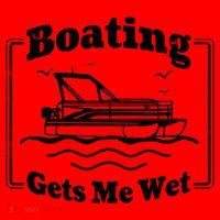 Boating Gets Me Wet Funny Boating Great Gift Santa Hat thumb 1