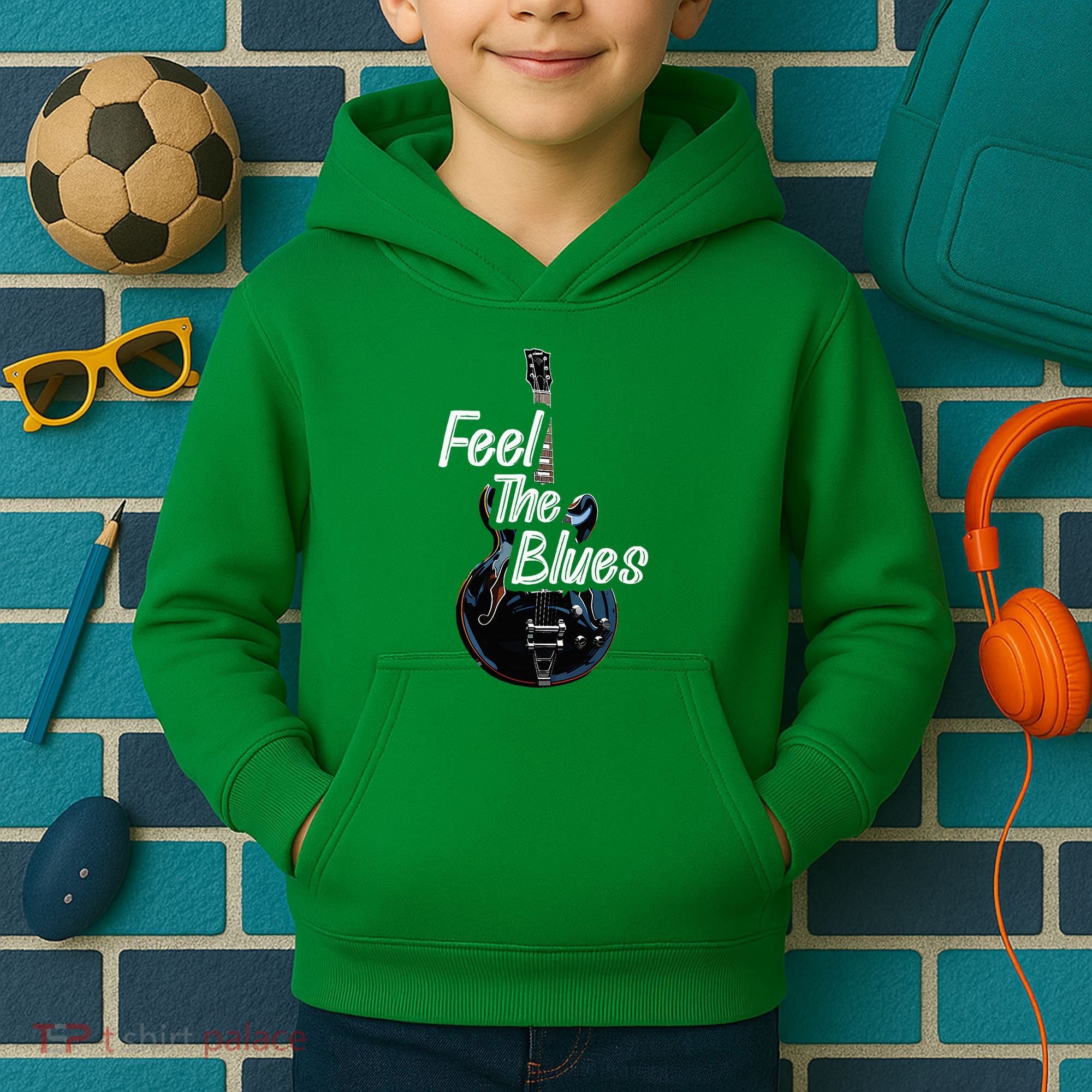 Blues Guitar Musicians Blues Music Kids Hoodie