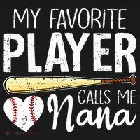 Baseball Grandma My Favorite Player Calls Me Nana Baseball Sweatshirt thumb 3