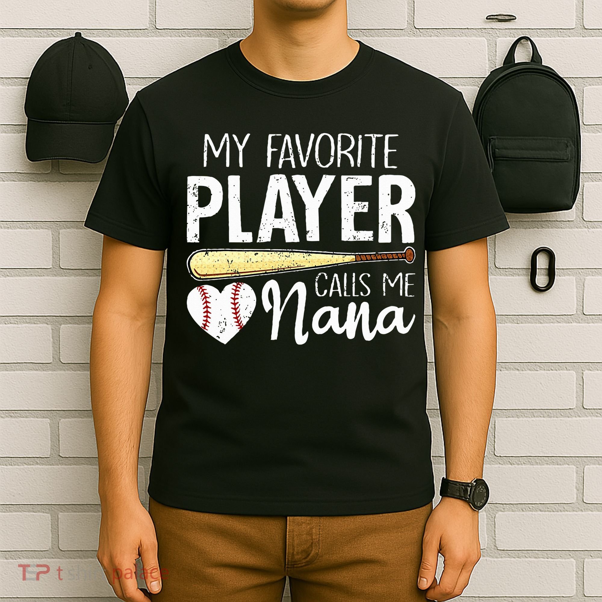 Baseball Grandma My Favorite Player Calls Me Nana Baseball T-Shirt
