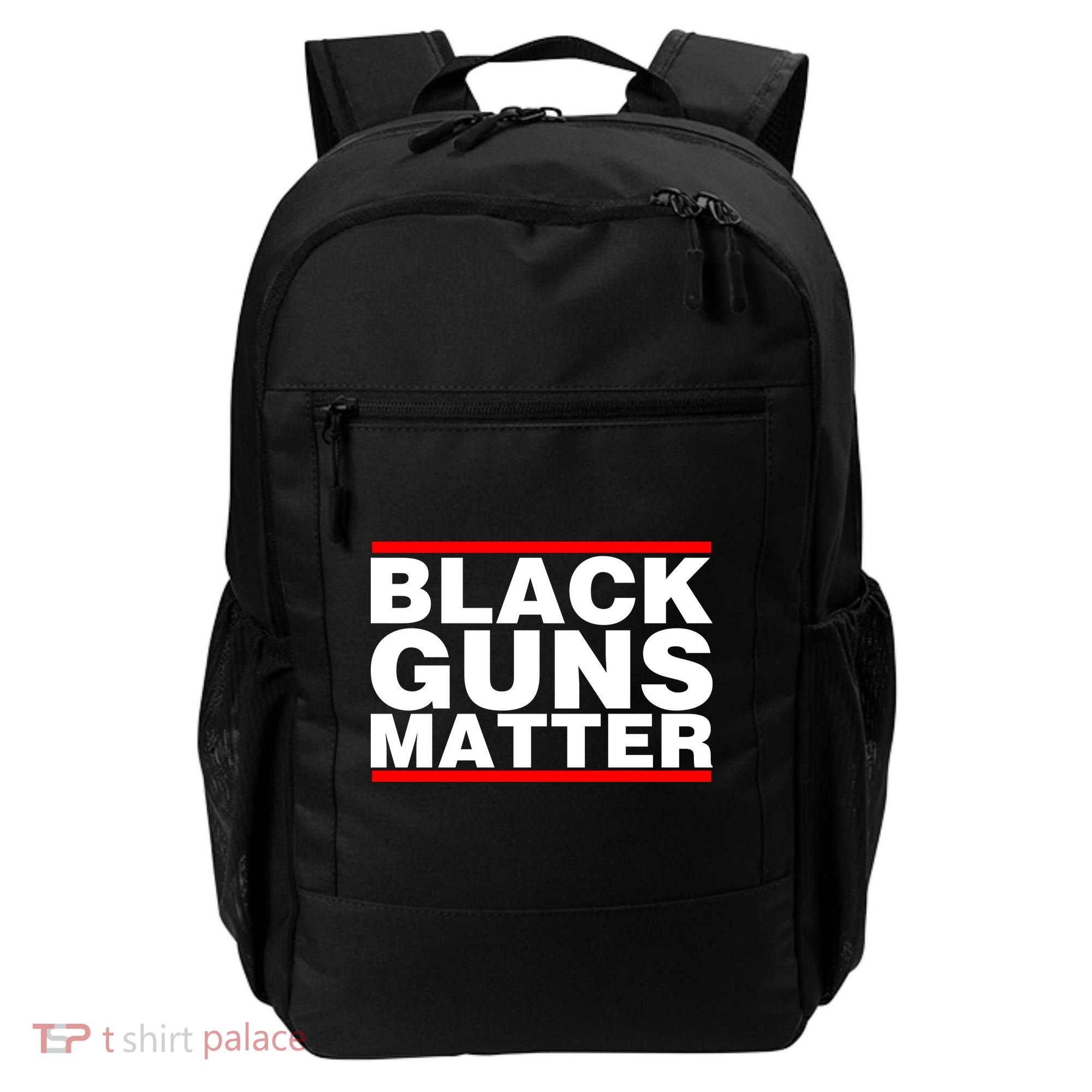Black Guns Matter Shirt Gift For Gun Owner Backpack