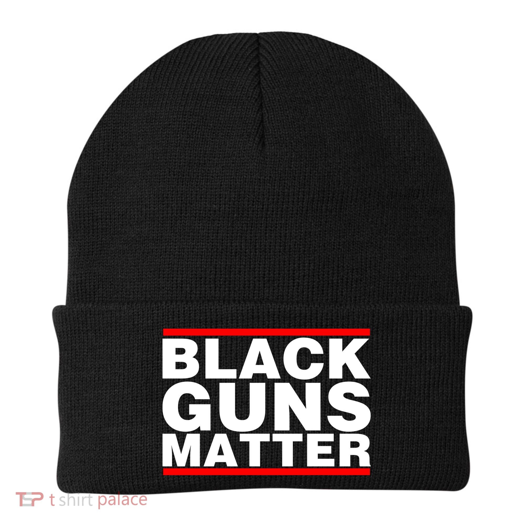 Black Guns Matter Shirt Gift For Gun Owner Beanie