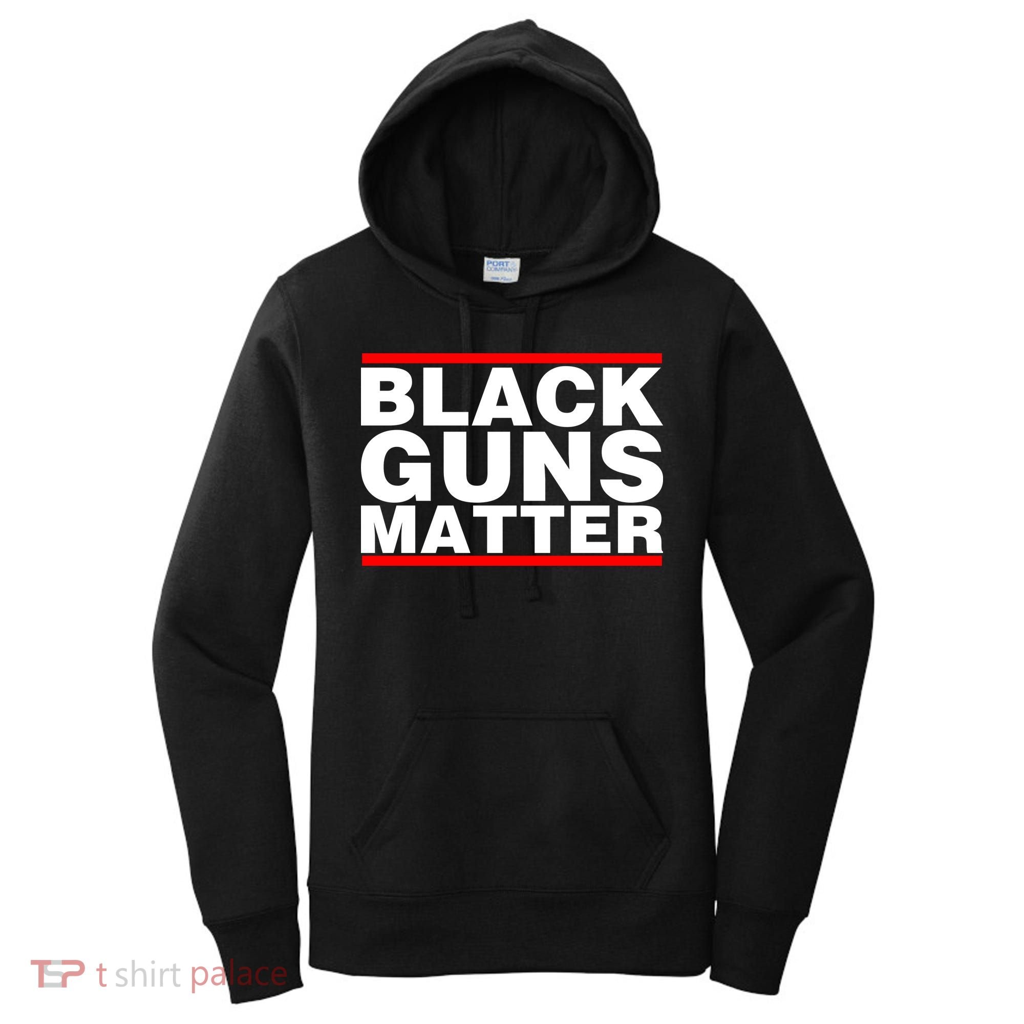 Black Guns Matter Shirt Gift For Gun Owner Women's Hoodie