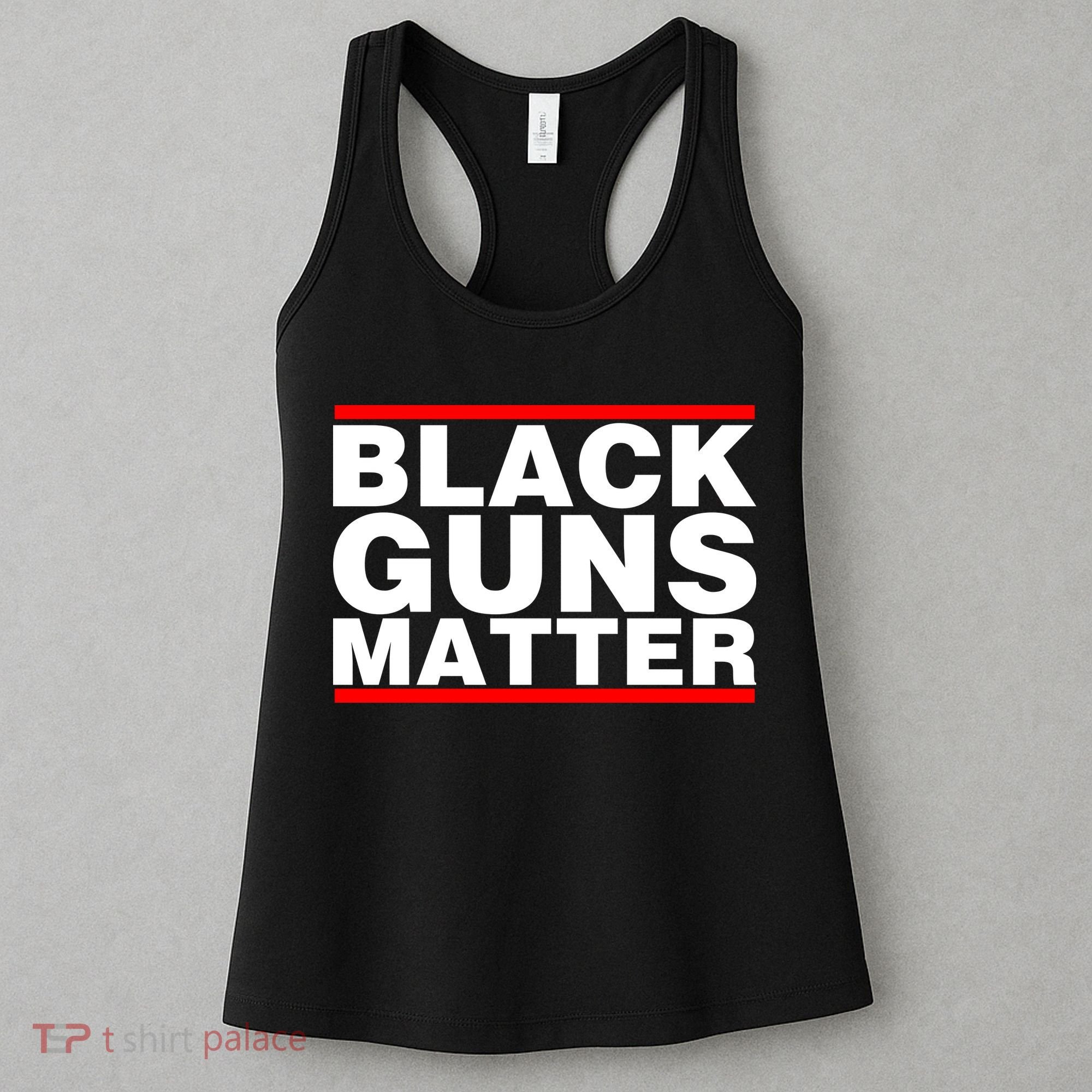 Black Guns Matter Shirt Gift For Gun Owner Women's Tank Top