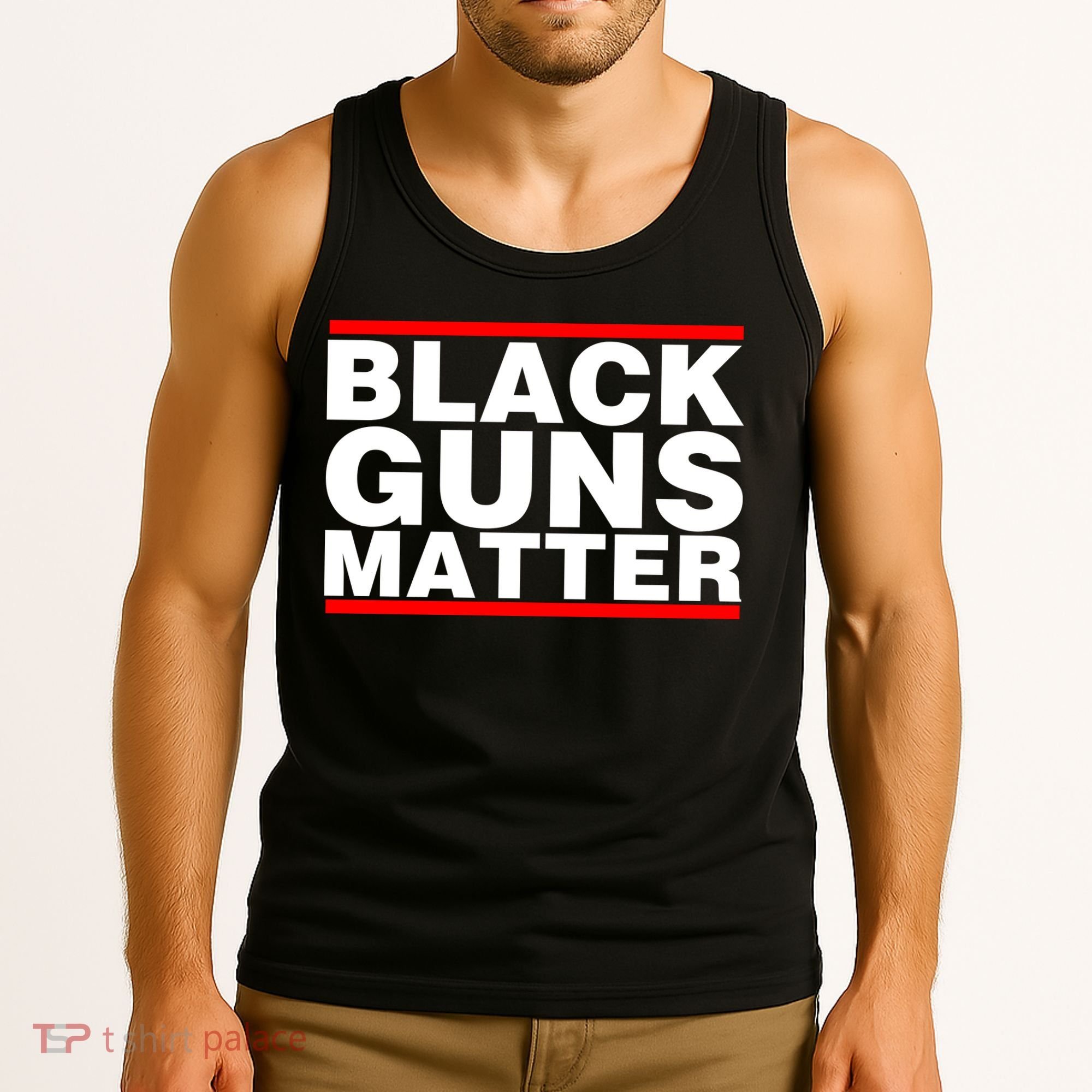 Black Guns Matter Shirt Gift For Gun Owner Tank Top