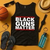 Black Guns Matter Shirt Gift For Gun Owner Tank Top thumb 4