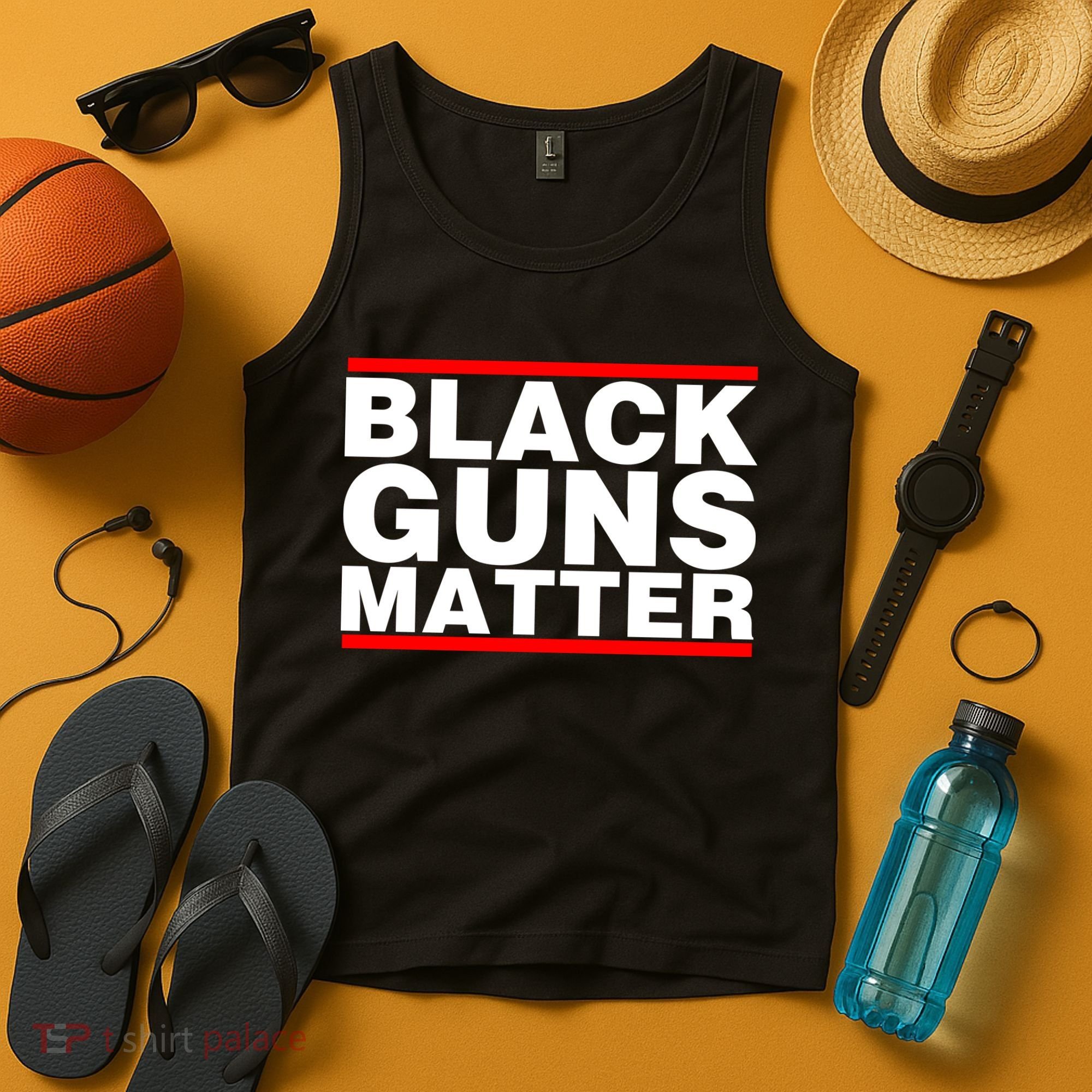 Black Guns Matter Shirt Gift For Gun Owner Tank Top