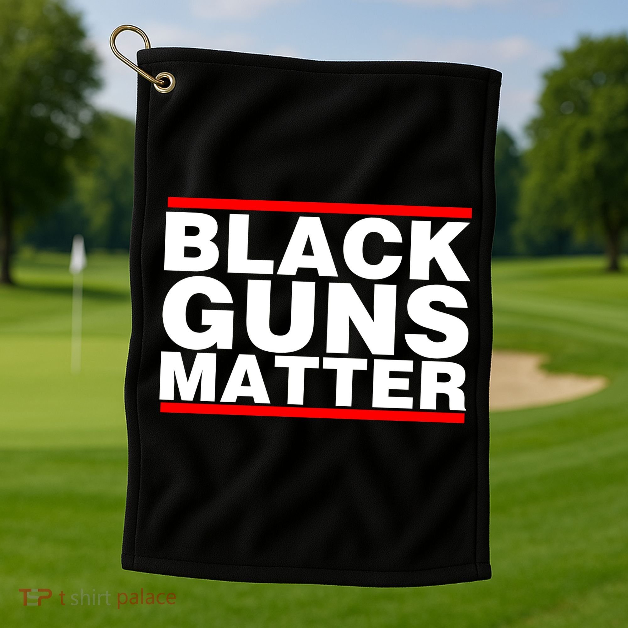 Black Guns Matter Shirt Gift For Gun Owner Golf Towel