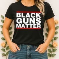 Black Guns Matter Shirt Gift For Gun Owner Women's T-Shirt thumb 2