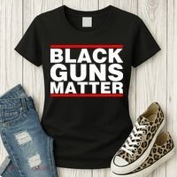 Black Guns Matter Shirt Gift For Gun Owner Women's T-Shirt thumb 3