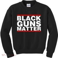 Black Guns Matter Shirt Gift For Gun Owner Kids Sweatshirt thumb 0