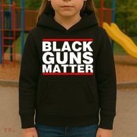 Black Guns Matter Shirt Gift For Gun Owner Kids Hoodie thumb 3