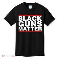 Black Guns Matter Shirt Gift For Gun Owner Kids T-Shirt thumb 0