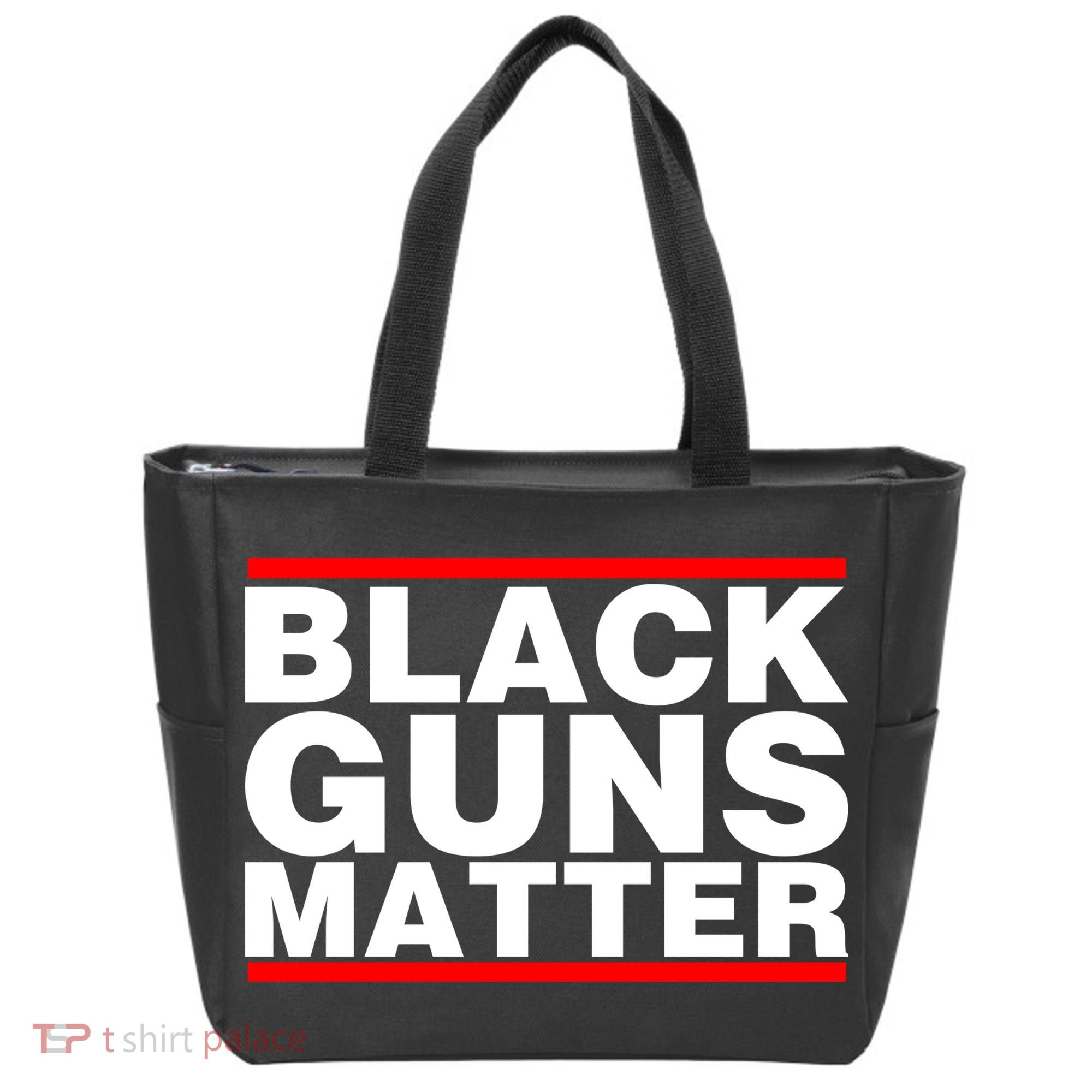 Black Guns Matter Shirt Gift For Gun Owner Tote Bag