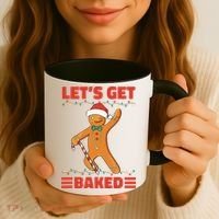 Baked Gingerbread Man Inappropriate Christmas Coffee Mug thumb 3