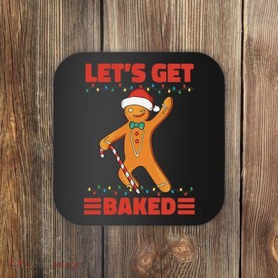 Baked Gingerbread Man Inappropriate Christmas Coaster